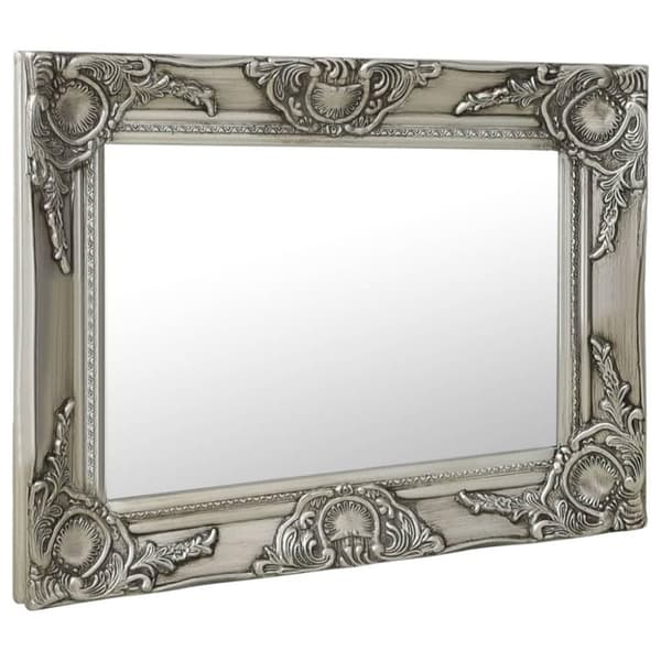 vidaXL Väggspegel barockstil 50x40 cm silver