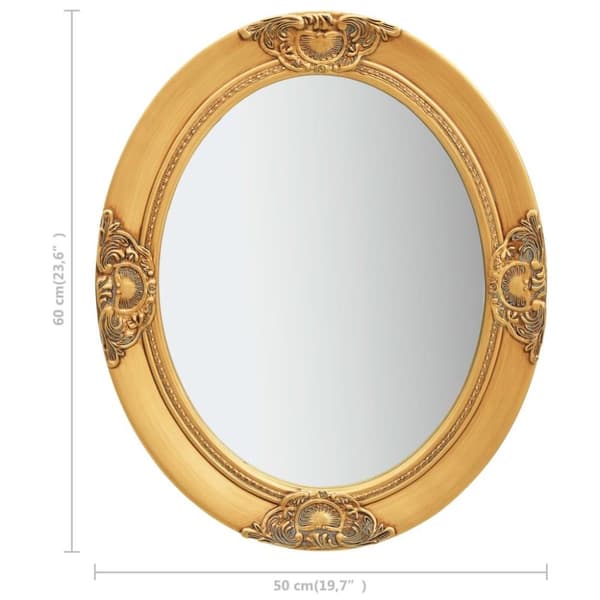 vidaXL Väggspegel barockstil 50x60 cm guld