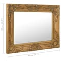 Miniatyrbilde 6 av 7: vidaXL Veggspeil barokkstil 50x40 cm gold