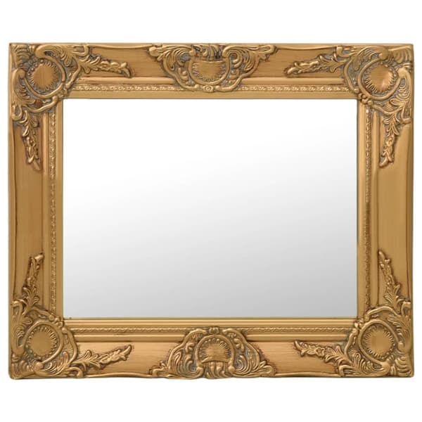 vidaXL Veggspeil barokkstil 50x40 cm gold