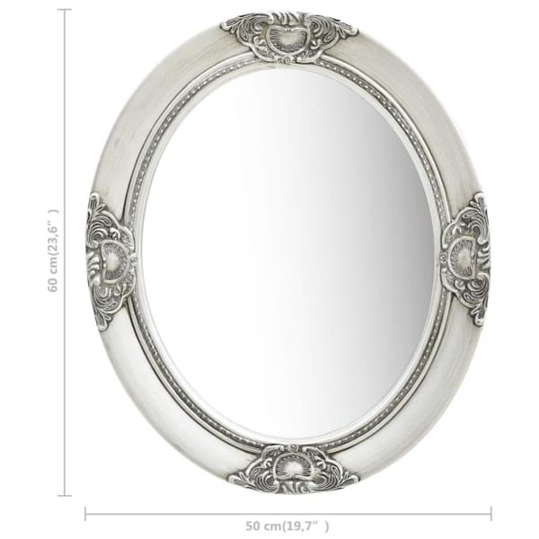 vidaXL Väggspegel barockstil 50x60 cm silver