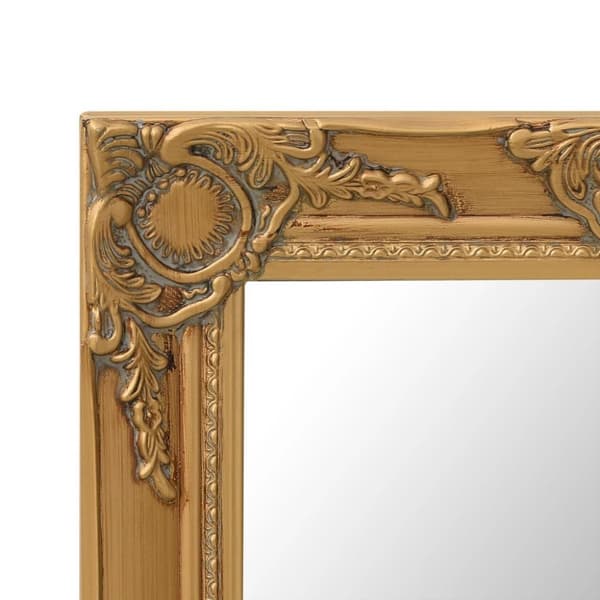 vidaXL Väggspegel barockstil 50x50 cm guld