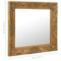 Miniatyrbild 6 av 6: vidaXL Väggspegel barockstil 50x50 cm guld