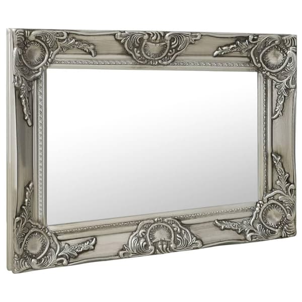 vidaXL Väggspegel barockstil 60x40 cm silver