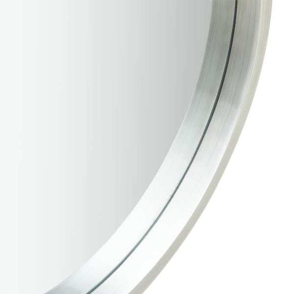 vidaXL Väggspegel med rem 50 cm silver