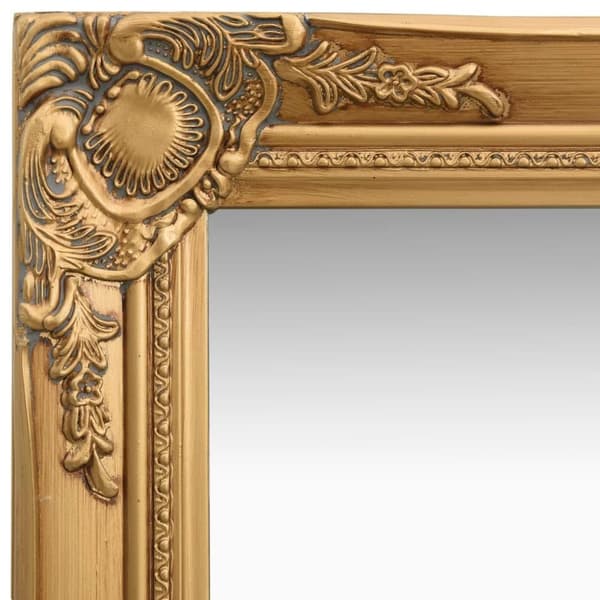 vidaXL Väggspegel barockstil 40x40 cm guld