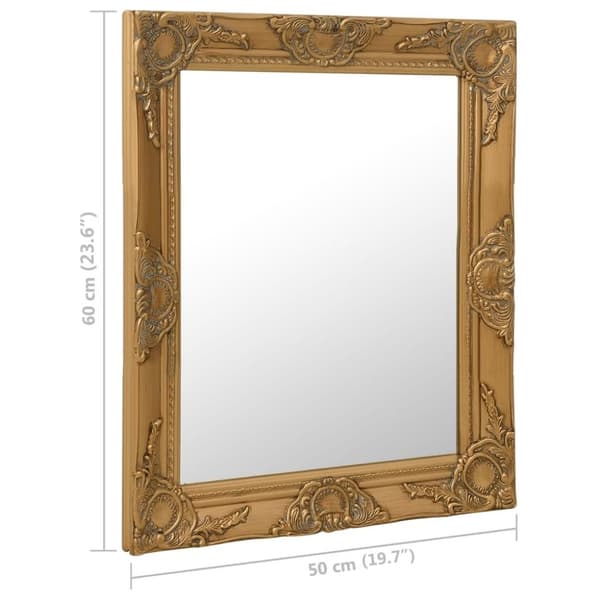 vidaXL Väggspegel barockstil 50x60 cm guld