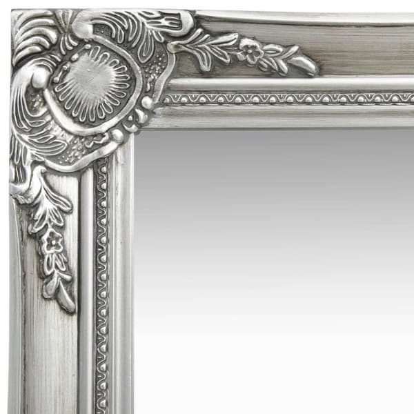 vidaXL Väggspegel barockstil 40x40 cm silver
