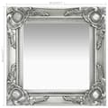 Miniatyrbild 5 av 5: vidaXL Väggspegel barockstil 40x40 cm silver