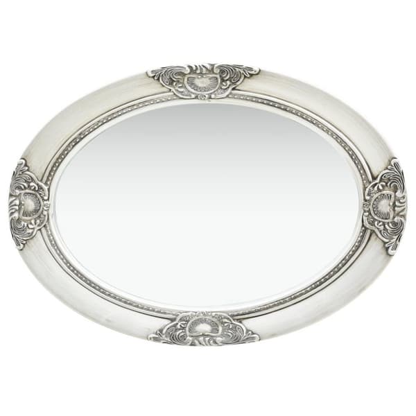 vidaXL Väggspegel barockstil 50x70 cm silver