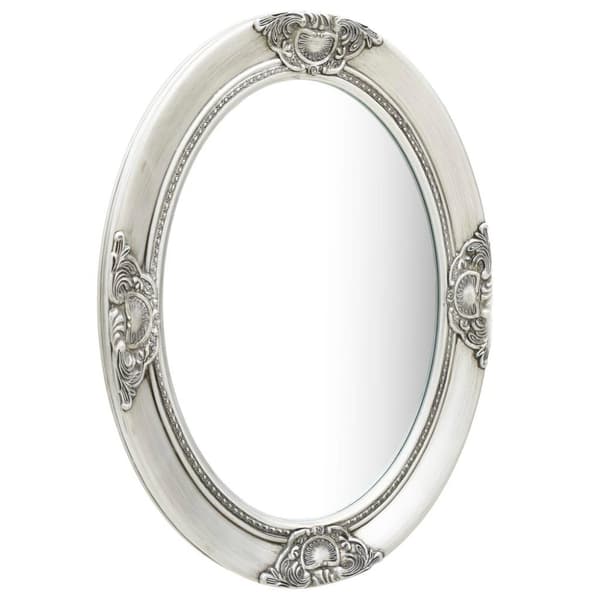 vidaXL Väggspegel barockstil 50x70 cm silver