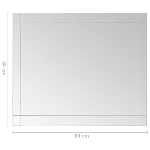 vidaXL Veggspeil 80x60 cm glass