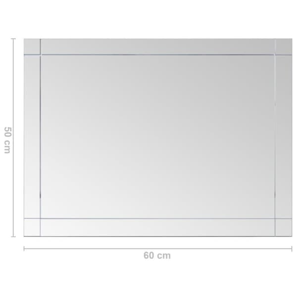 vidaXL Väggspegel 60x50 cm glas
