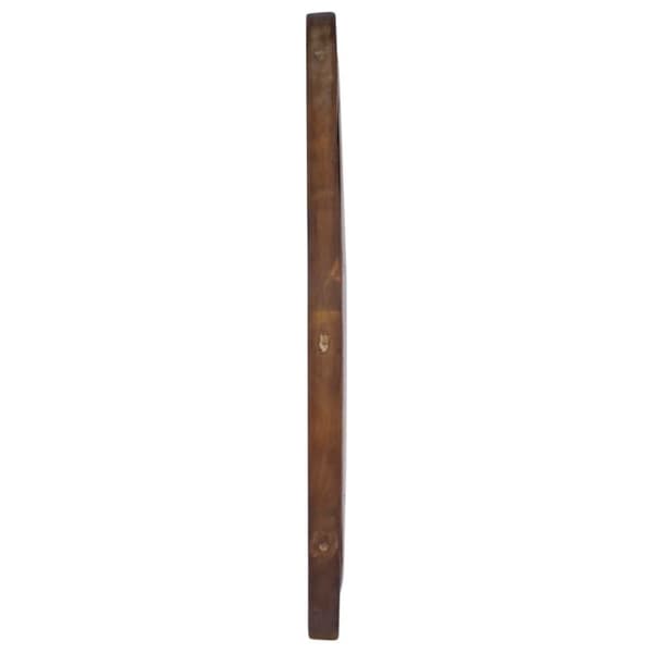 vidaXL Väggspegel rund 60 cm teak