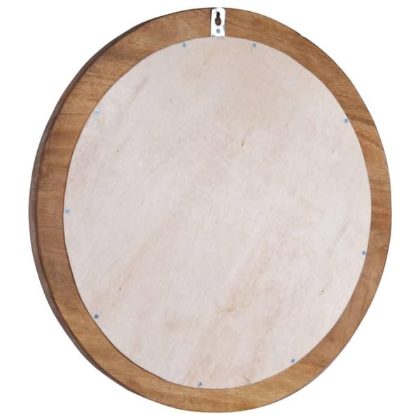 vidaXL Väggspegel rund 60 cm teak