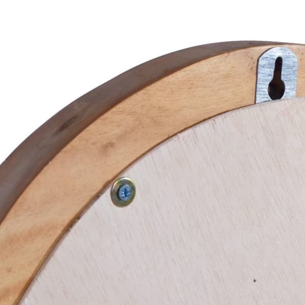 vidaXL Väggspegel rund 60 cm teak