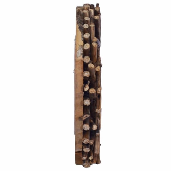 vidaXL vægspejl 40 cm teak rund