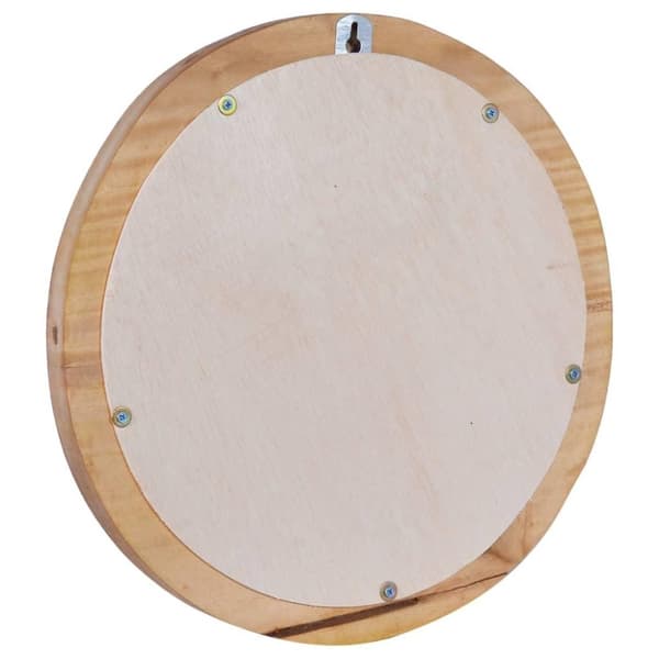 vidaXL vægspejl 40 cm teak rund