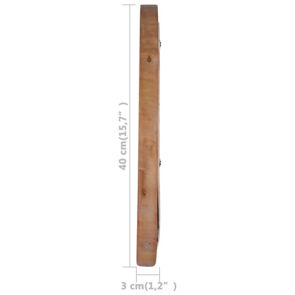 vidaXL vægspejl 40 cm teak rund
