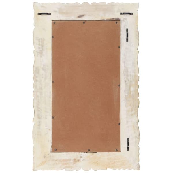 vidaXL spejl 80x50 cm massivt mangotræ hvid