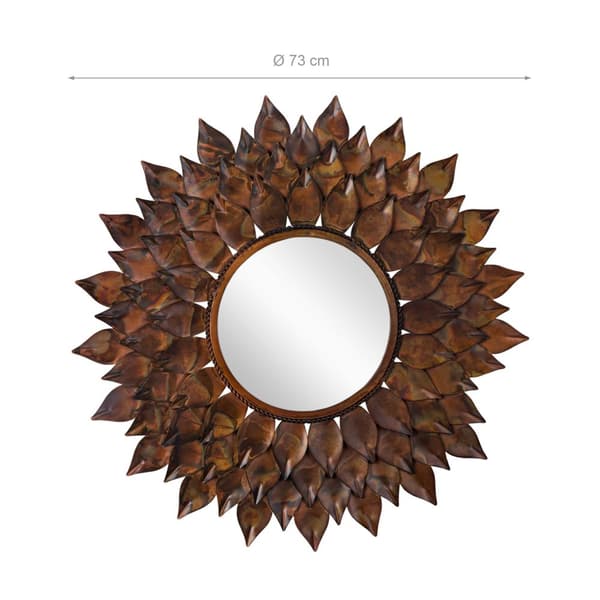 WOMO-DESIGN seinäpeili koristeellinen peili riippuva peili Rio de Janeiro Ø 74 cm