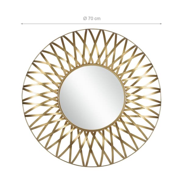 WOMO-DESIGN vægspejl dekorativt spejl hængende spejl spejl rundt Lima Ø 84 cm