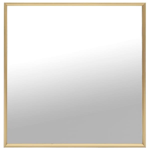 vidaXL spejl 50x50 cm guldfarvet
