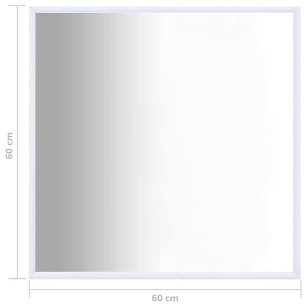 vidaXL spejl 60x60 cm hvid