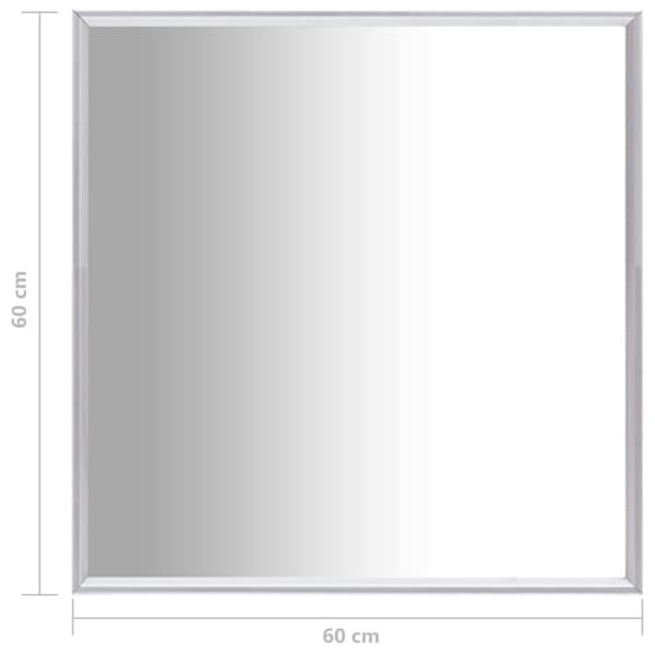 vidaXL Spegel silver 60x60 cm