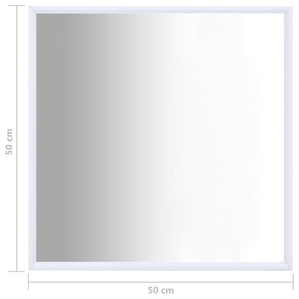 vidaXL spejl 50x50 cm hvid