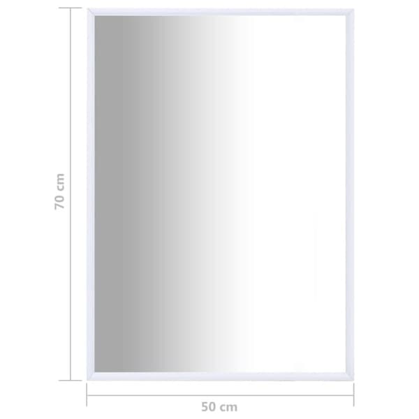 vidaXL Speil hvit 70x50 cm