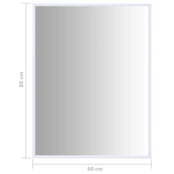 vidaXL Speil hvit 80x60 cm