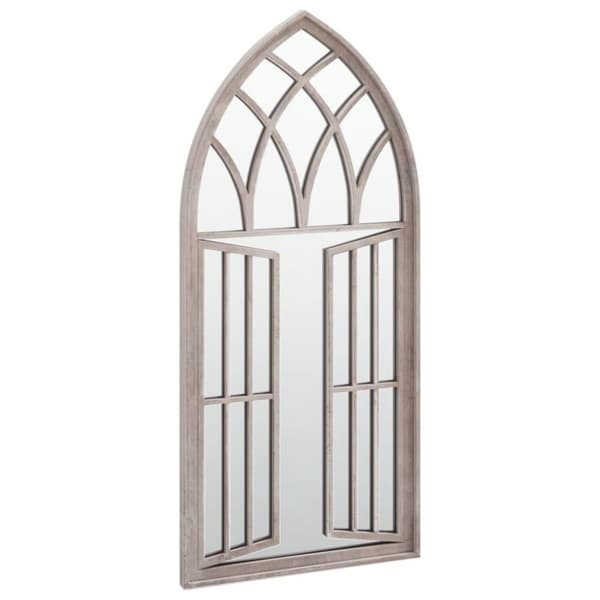 vidaXL havespejl 100x45 cm jern sandfarvet