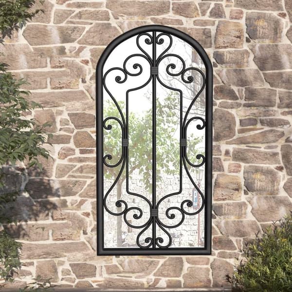 vidaXL havespejl 70x30 cm jern sort