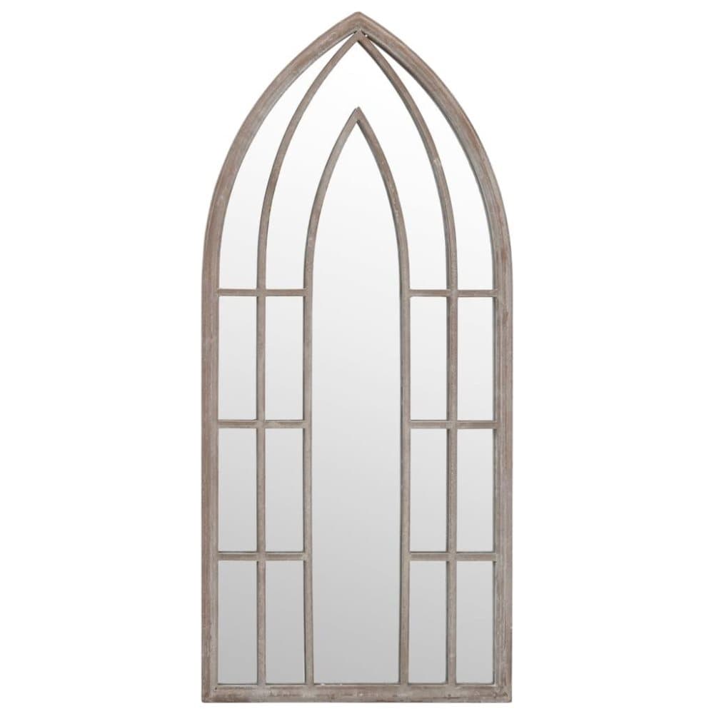 vidaXL Trädgårdsspegel sand 100x45 cm järn för utomhusbruk