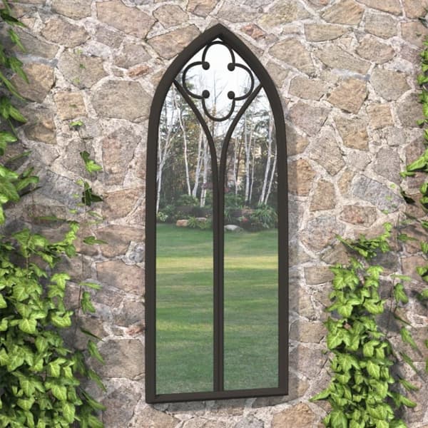 vidaXL havespejl 70x30 cm jern sort