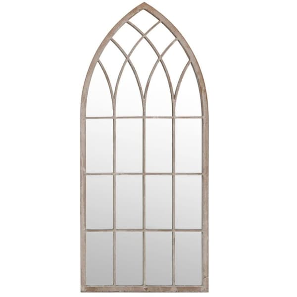 vidaXL Trädgårdsspegel sand 70x30 cm järn för utomhusbruk