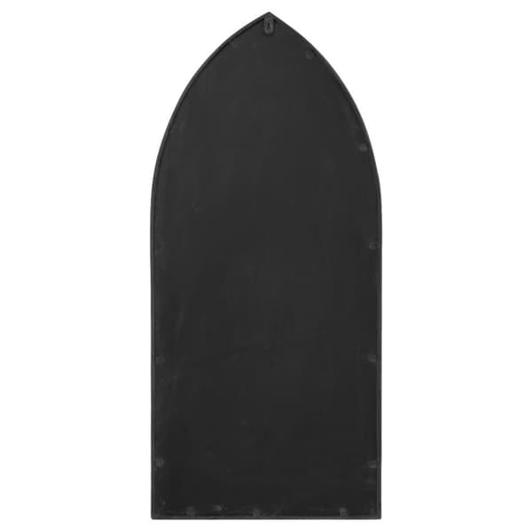 vidaXL Trädgårdsspegel svart 70x30 cm järn för utomhusbruk