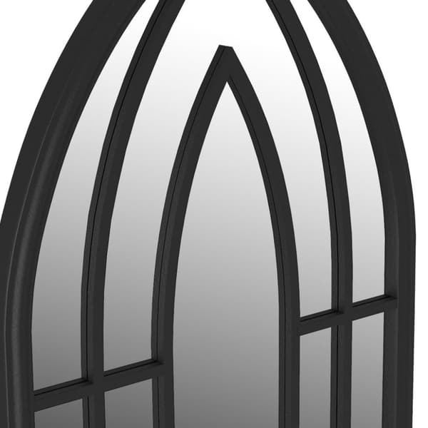 vidaXL Hagespeil svart 70x30 cm for utendørs bruk jern