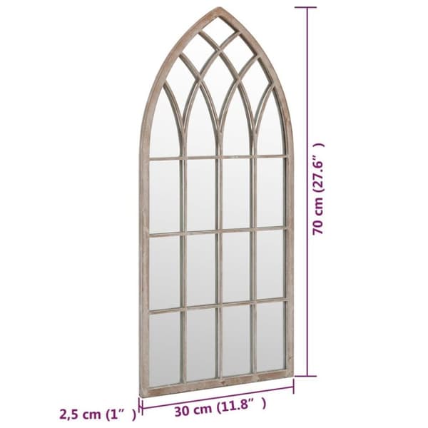 vidaXL spejl 70x30 cm jern sandfarvet
