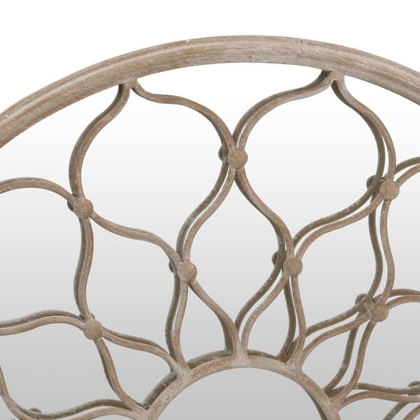 vidaXL Spegel sandfärgad 40x3 cm rund järn för inomhusbruk