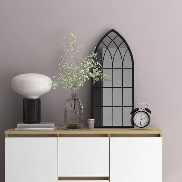vidaXL Speil svart 70x30 cm for innendørs bruk jern