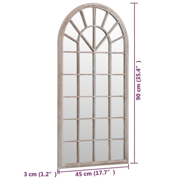 vidaXL Spegel sandfärgad 90x45 cm järn för inomhusbruk