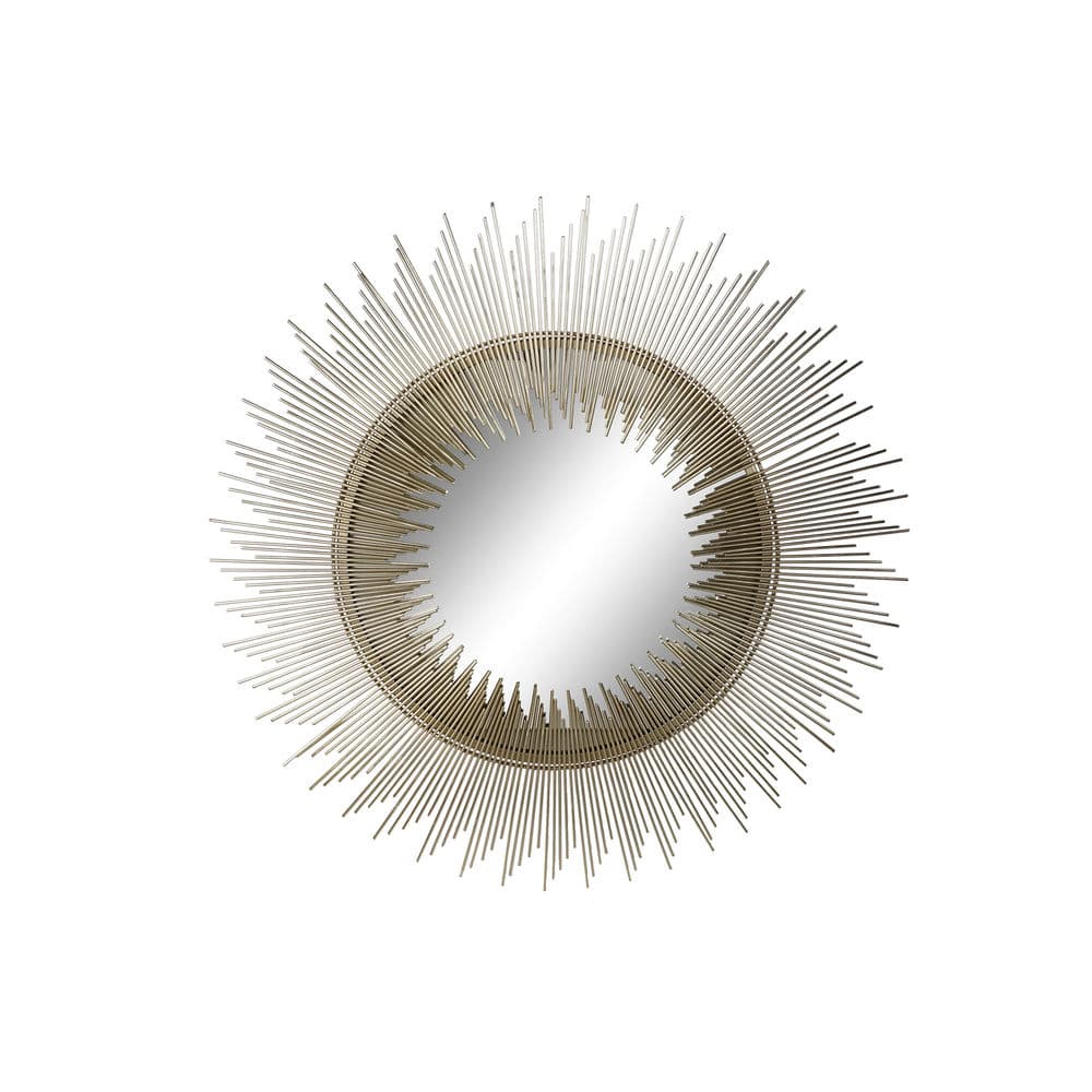 Väggspegel DKD Home Decor Glas Järn Gyllene (82 x 2 x 82 cm)