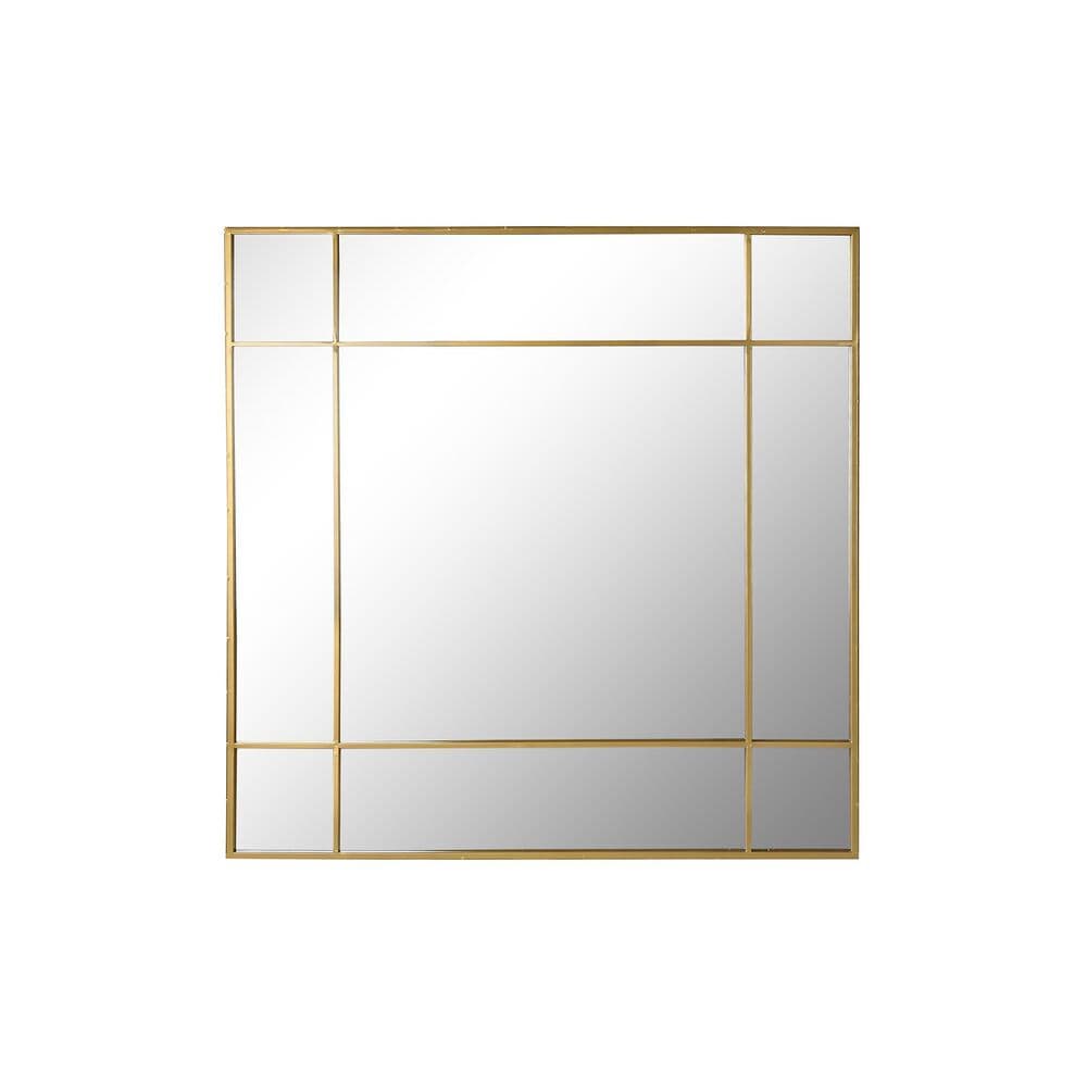 Väggspegel DKD Home Decor Glas Gyllene Järn (90 x 3 x 90 cm)