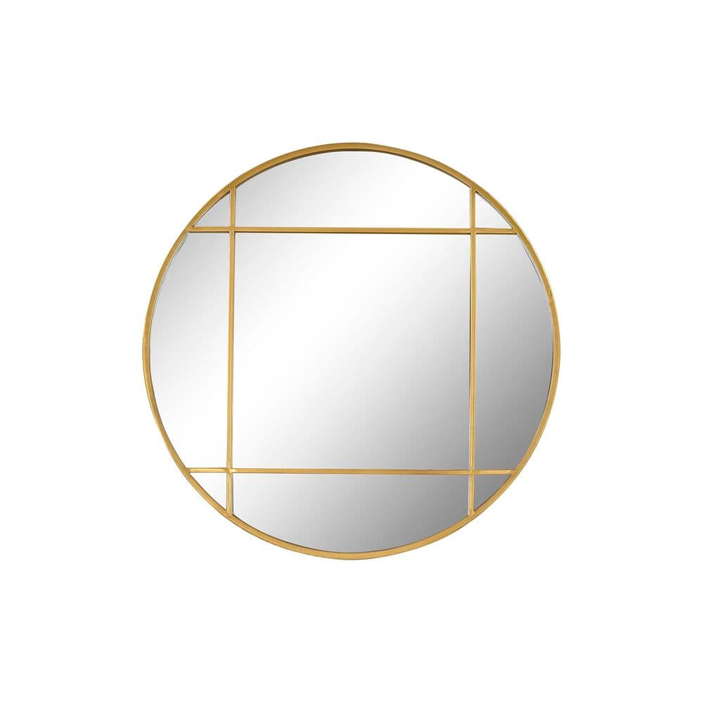 Väggspegel DKD Home Decor Glas Gyllene Järn (70 x 2,5 x 70 cm)