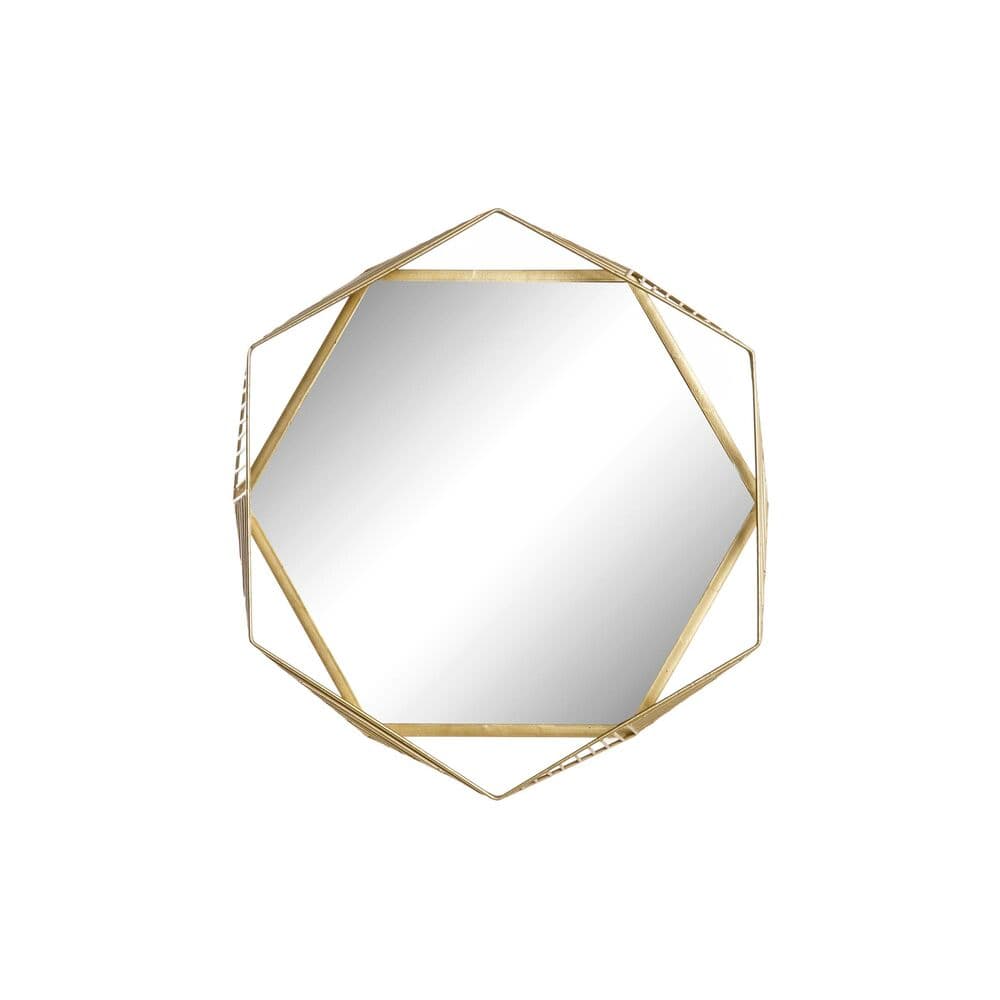 Väggspegel DKD Home Decor Glas Gyllene Järn (54 x 5 x 47 cm)