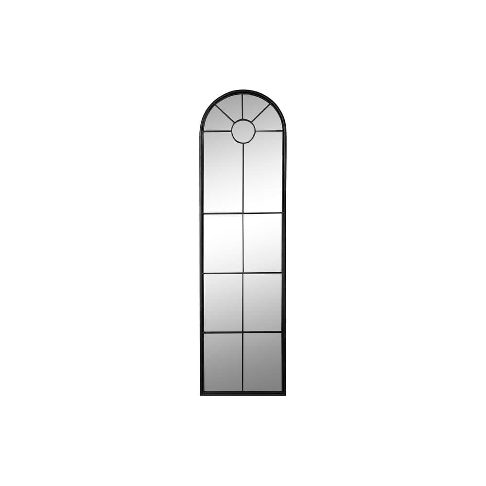 Väggspegel DKD Home Decor Glas Svart Järn (41 x 2,5 x 150 cm)