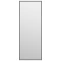 Miniatyrbild 1 av 5: vidaXL Dörrspegel svart 30x80 cm glas och aluminium