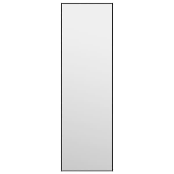 vidaXL Dörrspegel svart 30x100 cm glas och aluminium